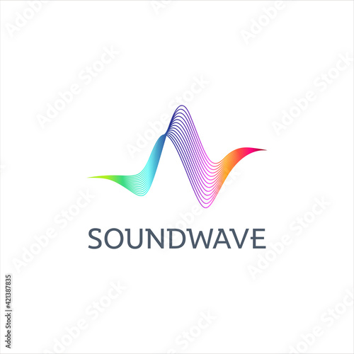 sound wave gradient logo design