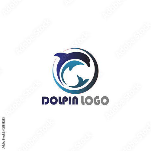 Dolphin logo icon vector template