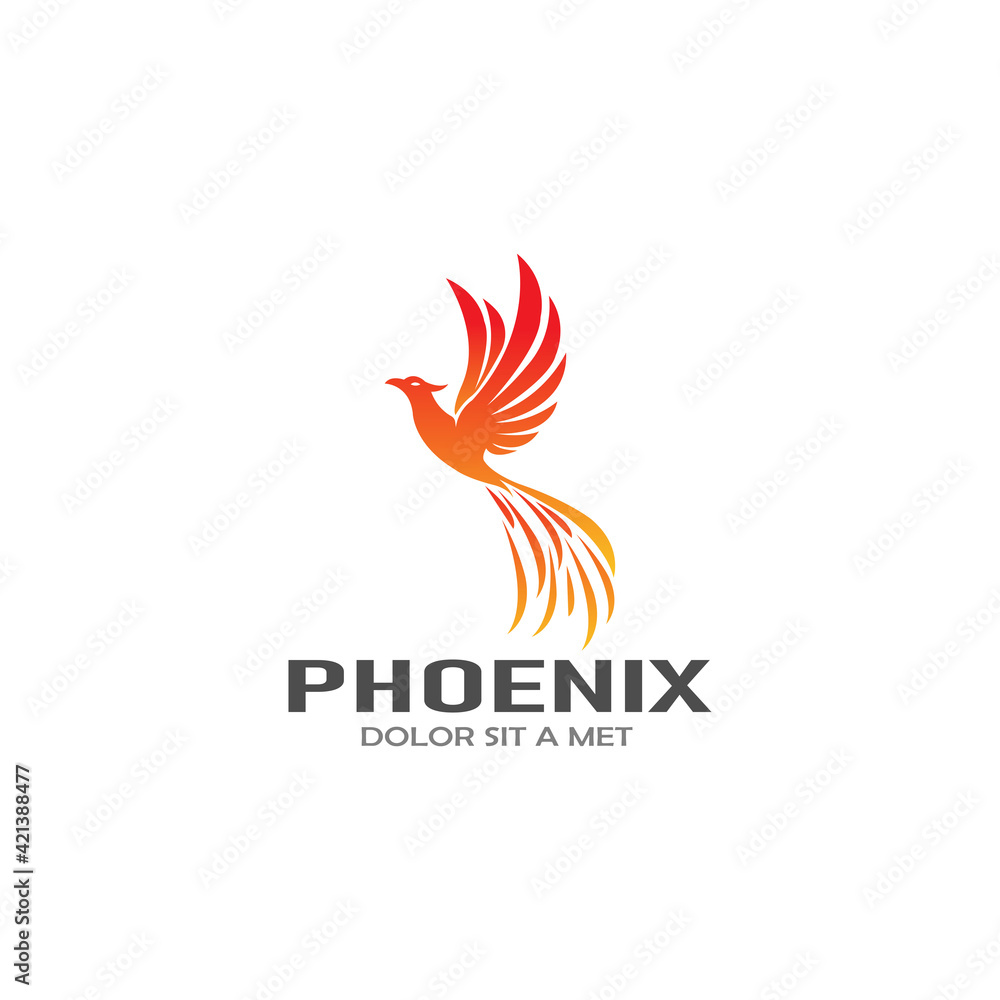 Phoenix logo template Fire-bird Eagle logo Phoenix logo template Fire-bird Eagle logo