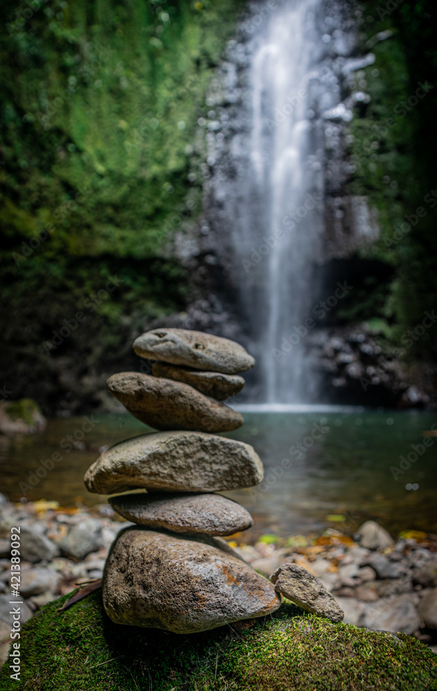 waterfall in the mountains