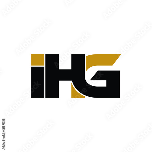 IHG letter monogram logo design vector