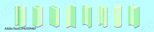 set of girder cartoon icon design template with various models. vector illustration isolated on blue background