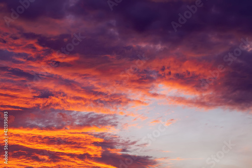 beautiful red bright clouds