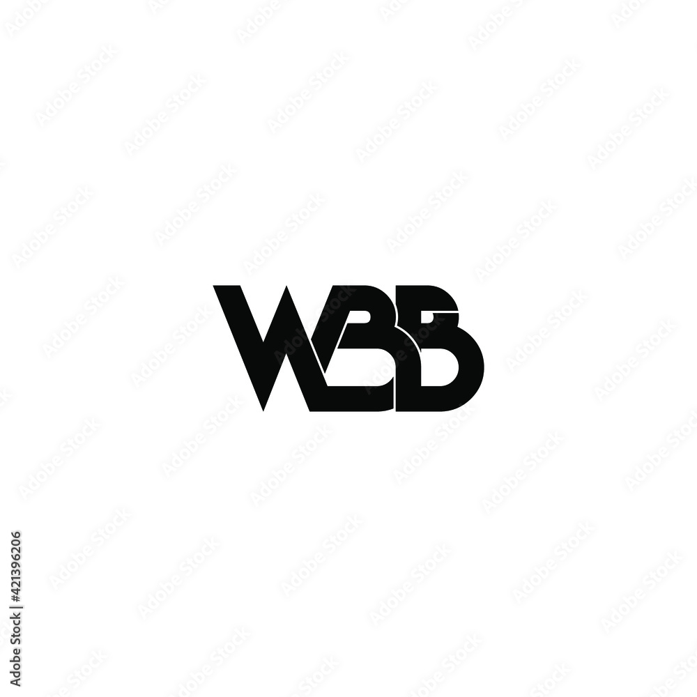 Obraz premium wbb letter original monogram logo design