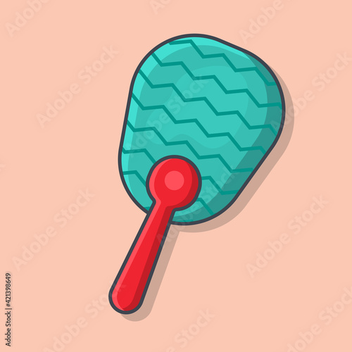 manual hand fan isolated cartoon vector illustration in flat style