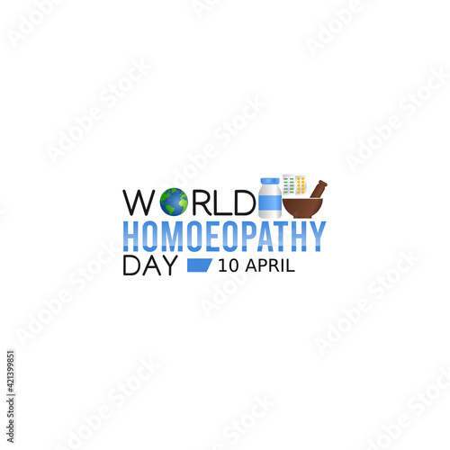 vector graphic of world homoeopathy day good for world homoeopathy day celebration. flat design. flyer design.flat illustration.