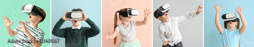 Children with virtual reali...