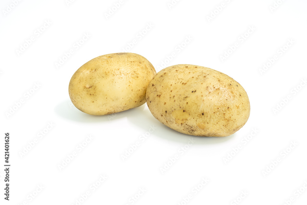 Potatoes on a white background Potatoes on a white background