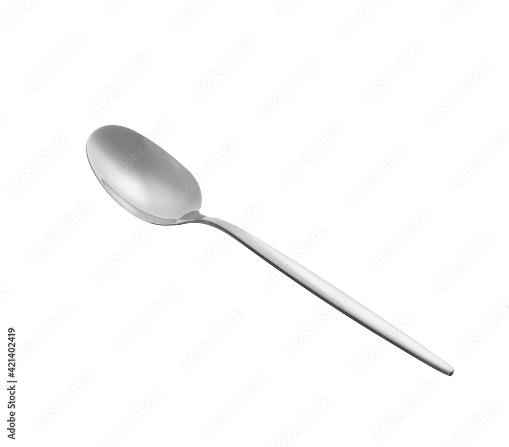 Clean spoon on white background Clean spoon on white background