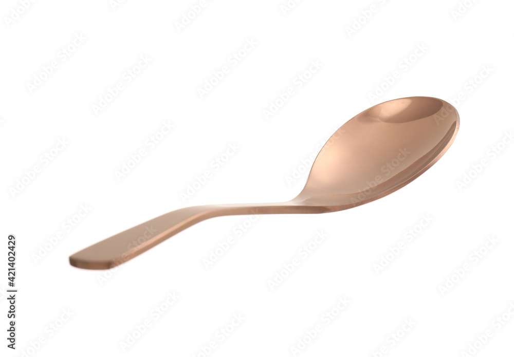 Clean spoon on white background Clean spoon on white background