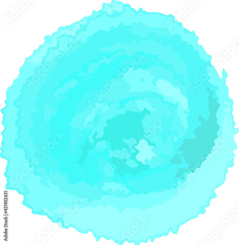 手書き水彩の円フレーム(混じり)