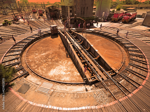 Railway Roundhouse(Fan Shape Train Garage) photo