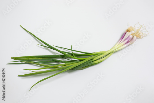 Fresh onion on white background