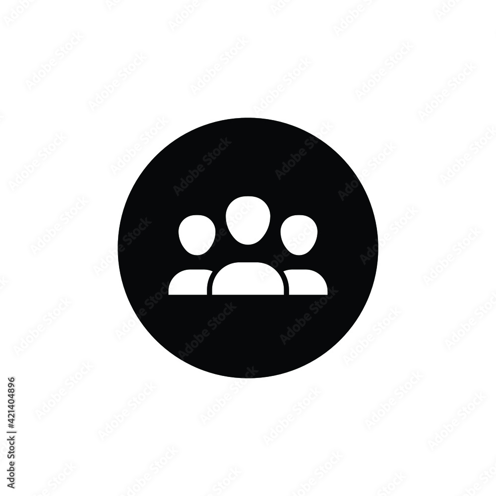 3 people glyph icon. Simple solid style. Multi user, circle, group, person, service concept. Crowd sign symbol design. Vector illustration isolated on white background. EPS 10. 3 people glyph icon. Simple solid style. Multi user, circle, group, person, service concept. Crowd sign symbol design. Vector illustration isolated on white background. EPS 10.