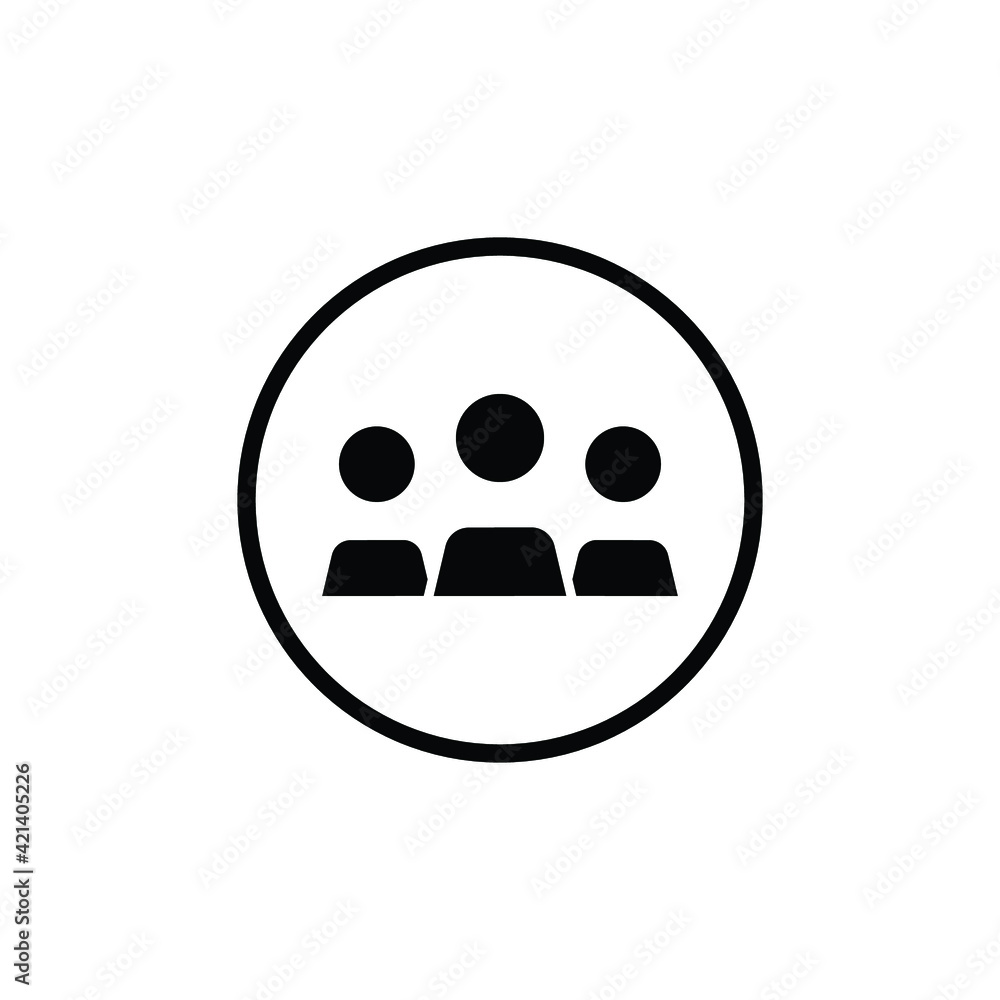 3 people flat icon. Simple solid style. Multi user, circle, group, person, service concept. Crowd sign symbol design. Vector illustration isolated on white background. EPS 10. 3 people flat icon. Simple solid style. Multi user, circle, group, person, service concept. Crowd sign symbol design. Vector illustration isolated on white background. EPS 10.