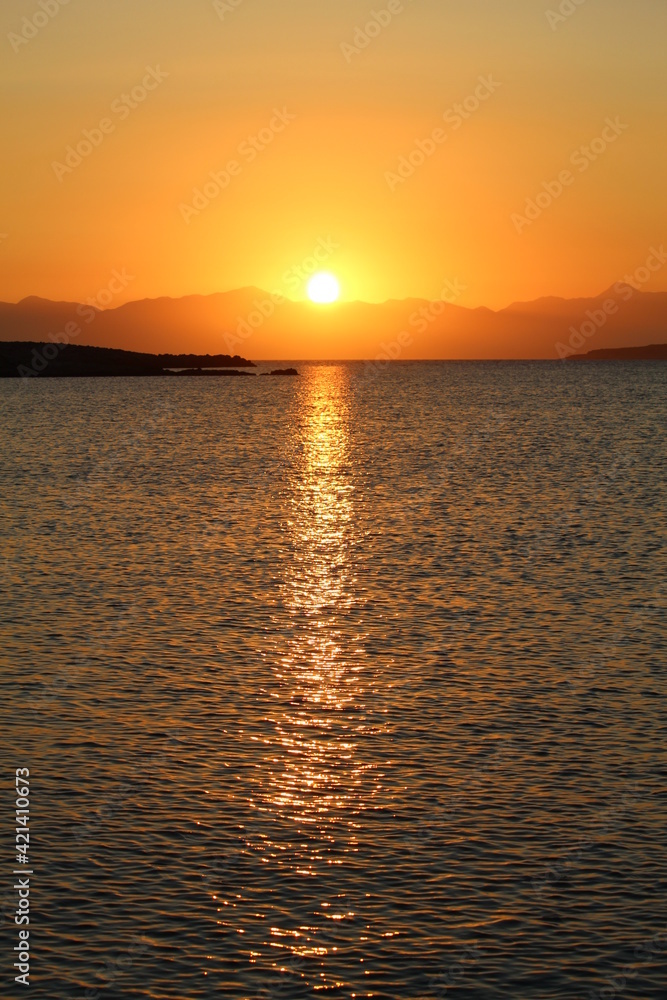 sunset over the sea sunset over the sea