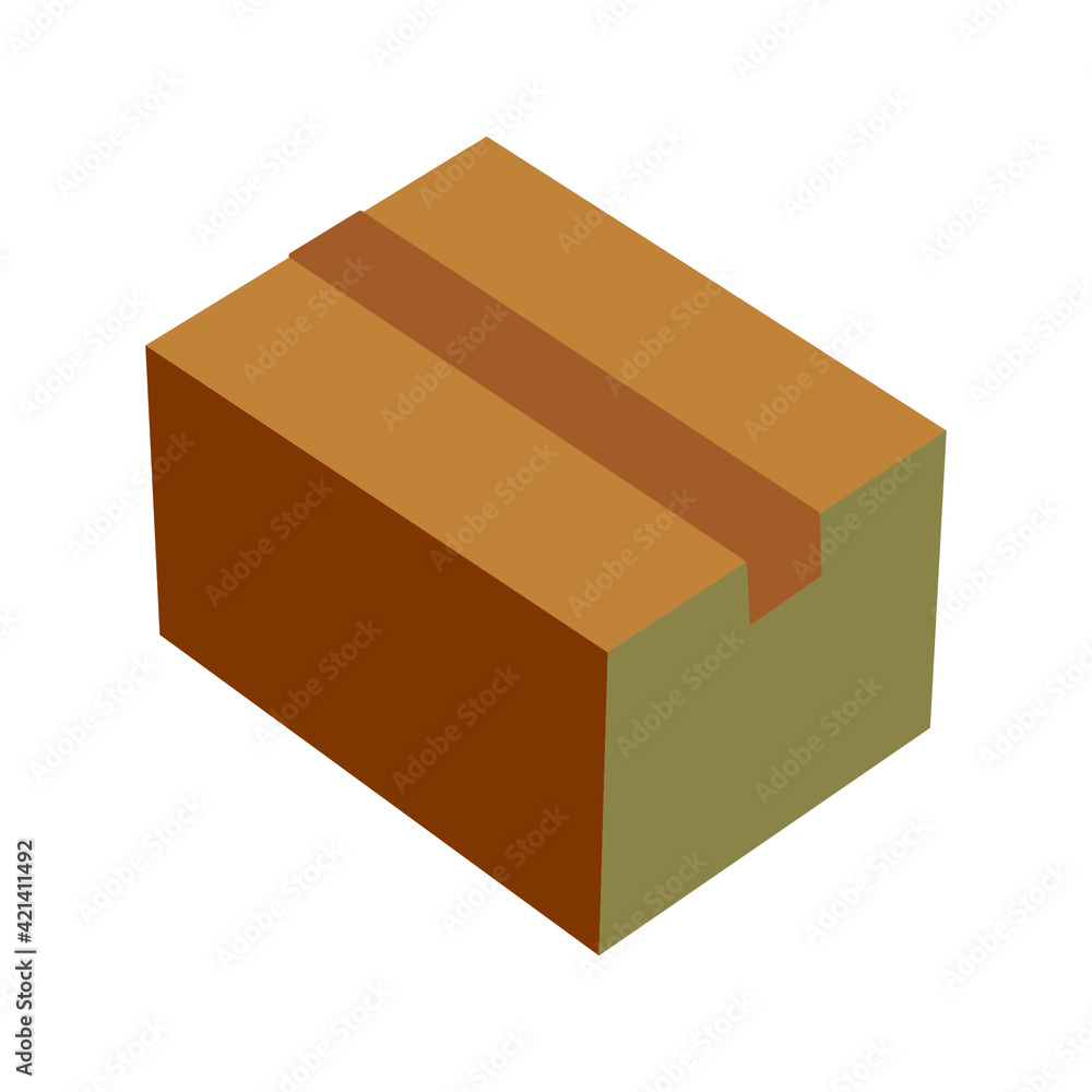 Box icon on white background. Isolated vector sign symbol. Box icon on white background. Isolated vector sign symbol.