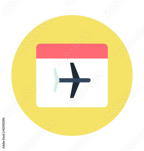 Air Ticket Colored Vector Icon