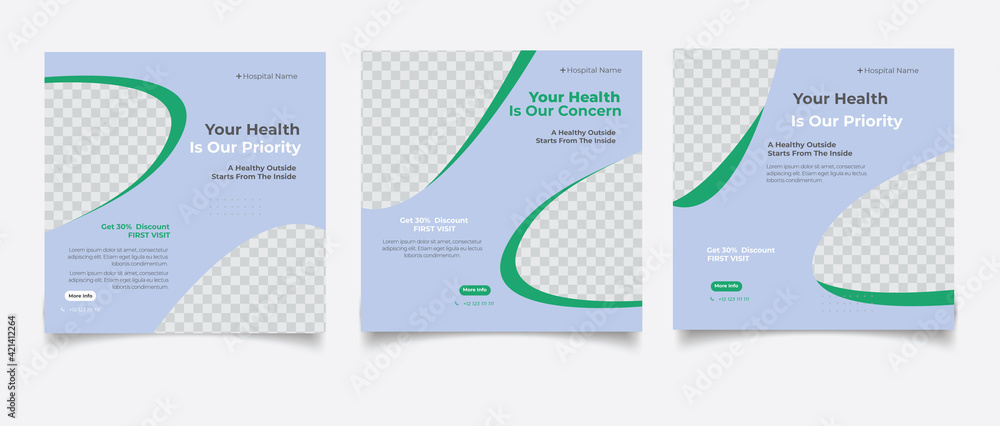 Healthcare post social media banner ad post template
Healthcare post social media banner ad post template
