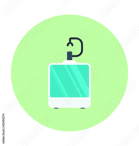 Tram Colored Vector Icon
