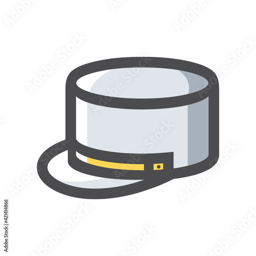 Kepi Cap army uniform Vector icon Cartoon illustration