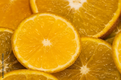 orange fruit in detail with black background  orange concept