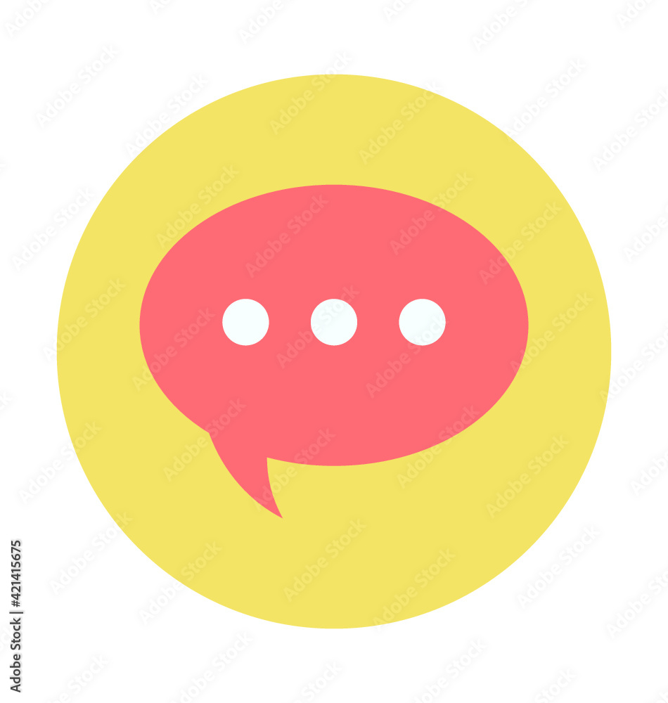 Fototapeta premium Speech Bubble Colored Vector Icon