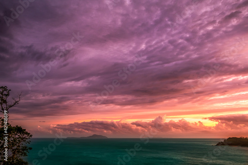 Seascape with dramatic sky