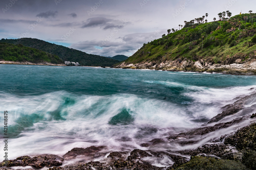 Seascape with dramatic sky