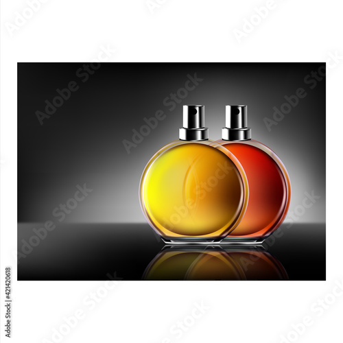 Perfume For Men Creative Advertise Poster Vector