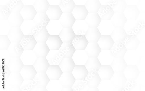 Fototapeta Naklejka Na Ścianę i Meble -  hexagon concept design abstract technology background vector EPS, Abstract white hexagon concept background, soft white background.
