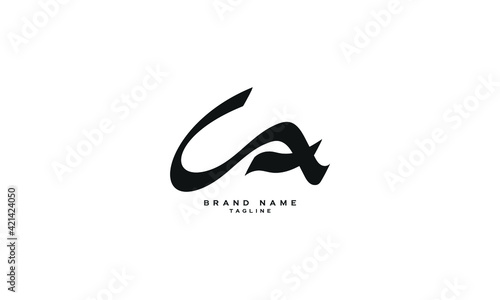 CA, AC, Abstract initial monogram letter alphabet logo design