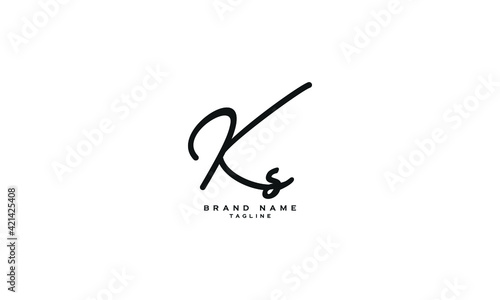 KS, SK, Abstract initial monogram letter alphabet logo design
