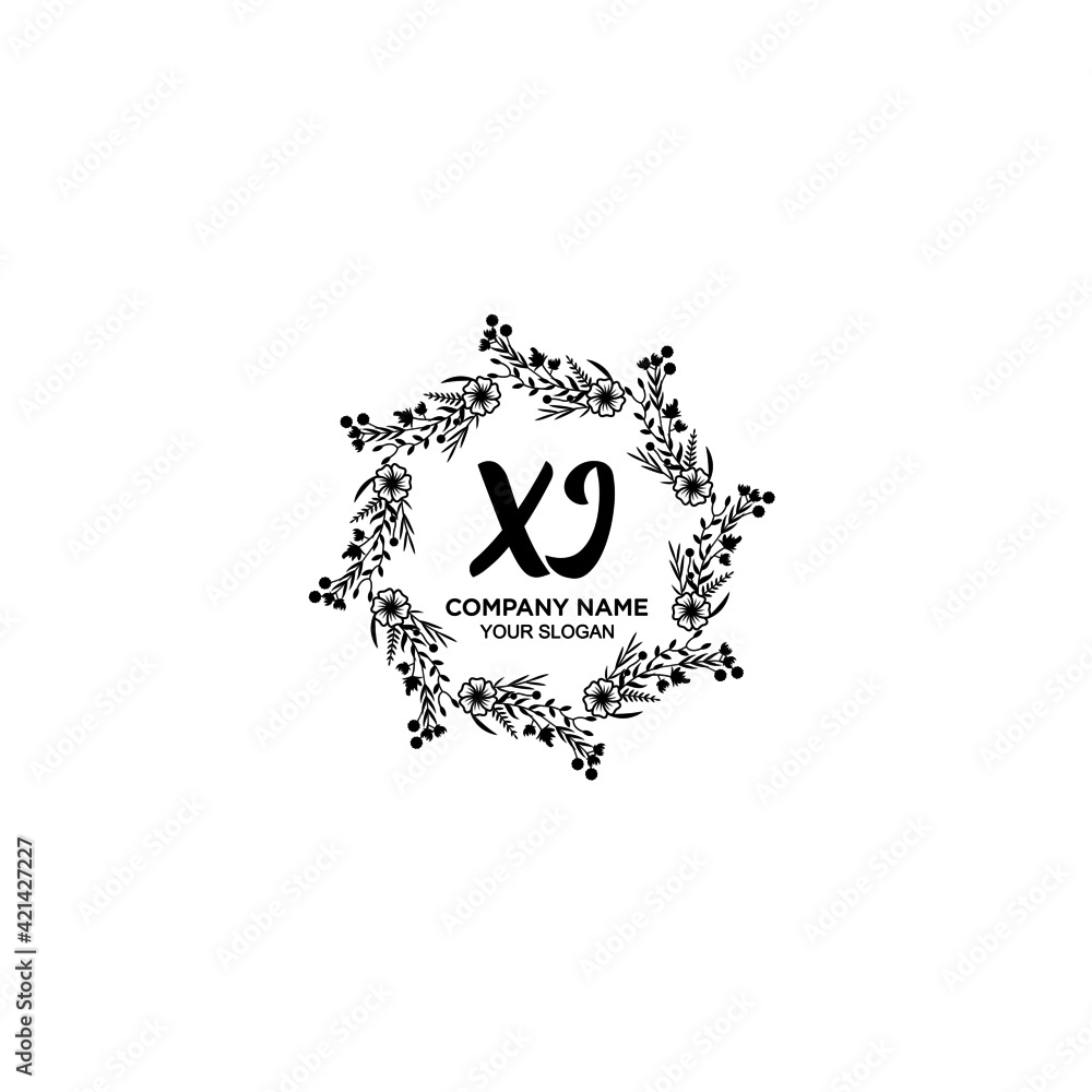 XJ initial letters Wedding monogram logos, hand drawn modern minimalistic and frame floral templates XJ initial letters Wedding monogram logos, hand drawn modern minimalistic and frame floral templates