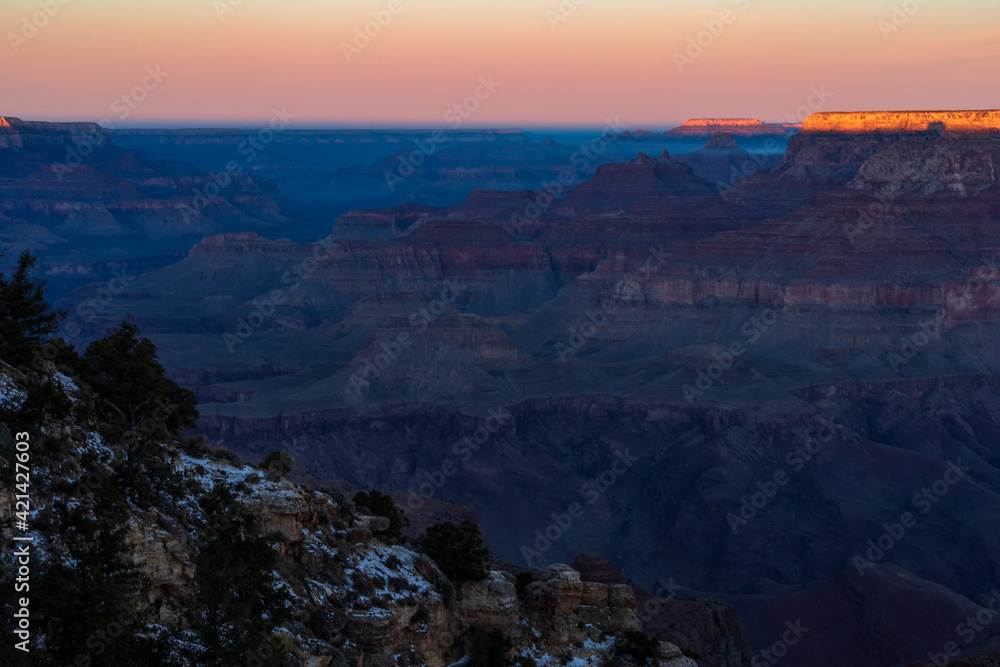 dramatic landscape images taken in The Grand Canyon national park in Arizona.