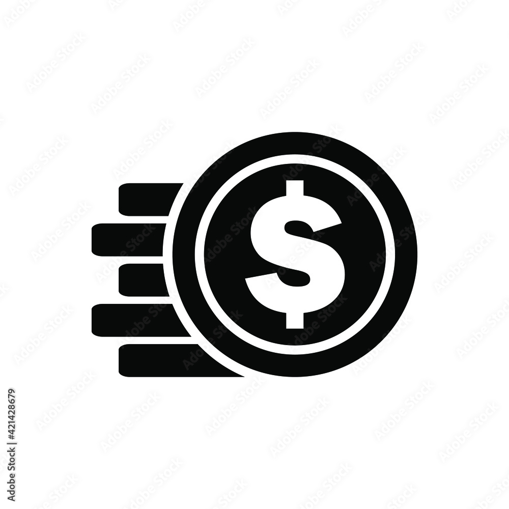 Dollar coins icon Dollar coins icon