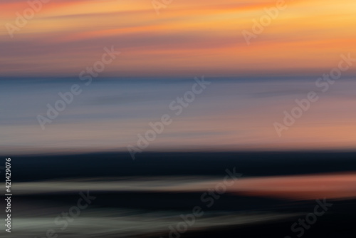 Abstract intentional camera movement sunset backgounds