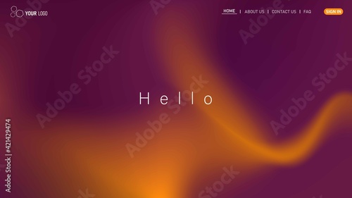 Minimalist landing page background. Website UI design background. Eps 10 vector