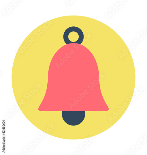 School Bell Colored Vector Icon