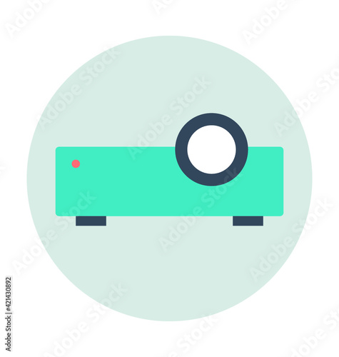 Projector Colored Vector Icon