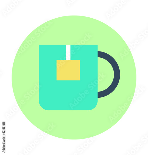 Instant Tea Colored Vector Icon 