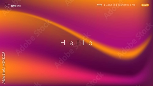 Minimalist landing page background. Website UI design background. Eps 10 vector
