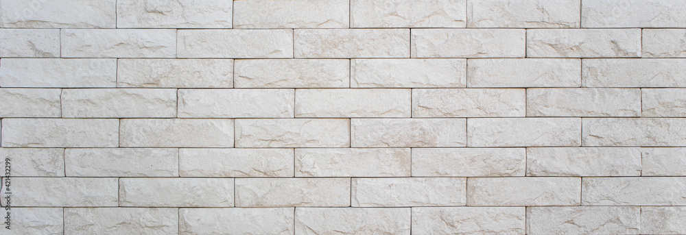 Naklejka premium A close up of a white brick wall. High quality photo