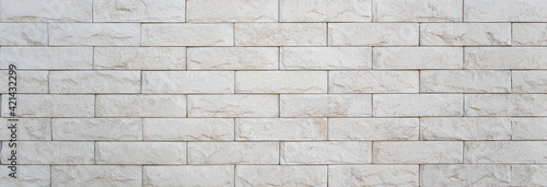 A close up of a white brick wall. High quality photo