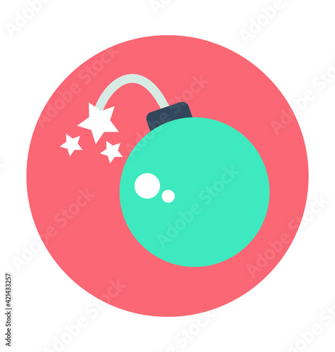 Bombshell Colored Vector Icon