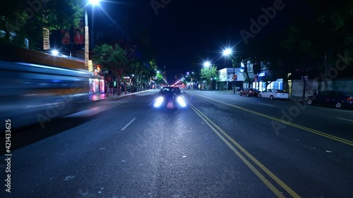 Wallpaper Mural Driving Hyperlapse Back Los Angeles Cityscape Torontodigital.ca