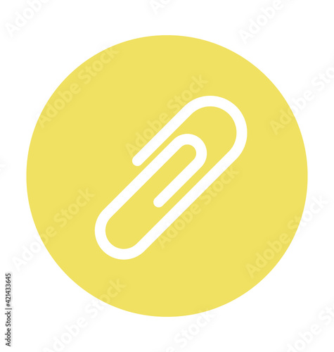 Paperclip Colored Vector Icon