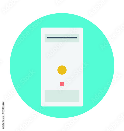 Pc Tower Vector Icon