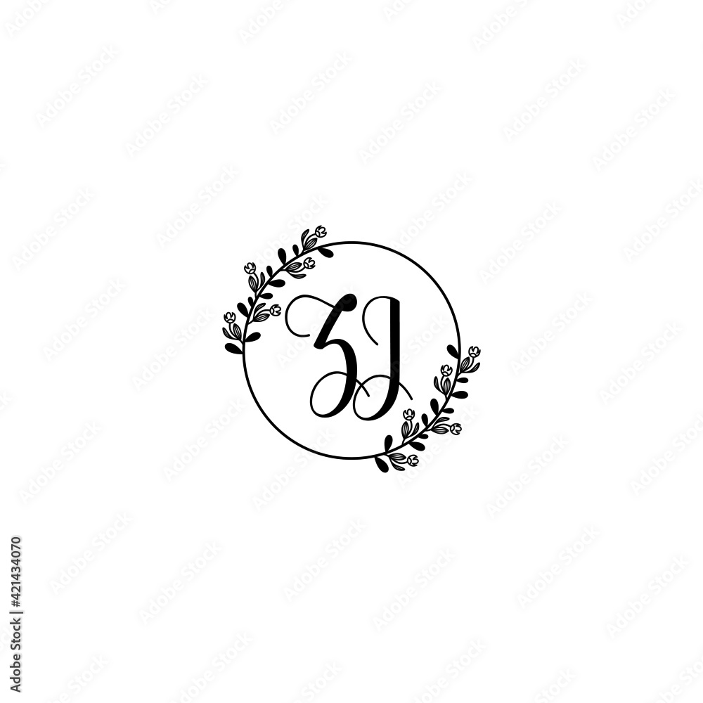 ZJ initial letters Wedding monogram logos, hand drawn modern minimalistic and frame floral templates ZJ initial letters Wedding monogram logos, hand drawn modern minimalistic and frame floral templates