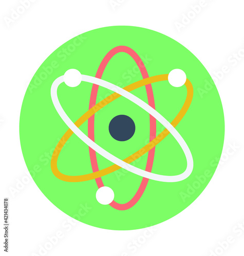Atom Colored Vector Icon